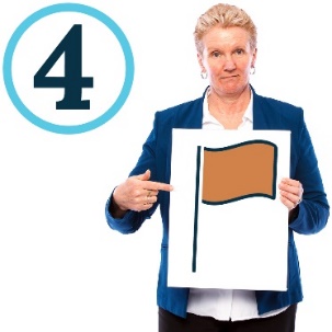 A person holding an importance symbol. There is the number 4 next to them. 