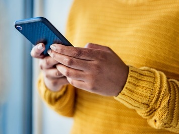 A person using a smartphone.