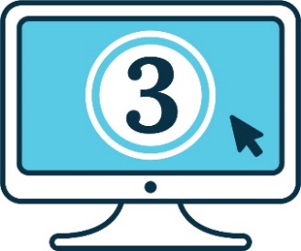 A website icon, with the number 3. 