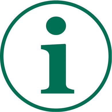 An information icon - the letter 'i' in a bubble.