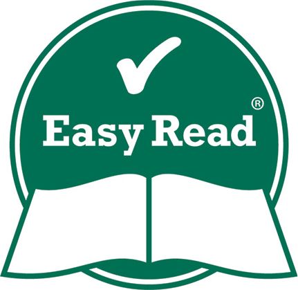 The Easy Read logo - a tick and the text 'Easy Read' above an open book.
