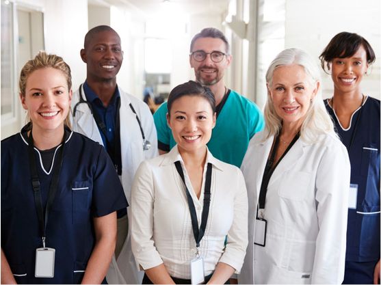 A group of health care workers.