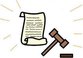 Document next to gavel.