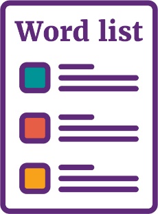 Word List icon.