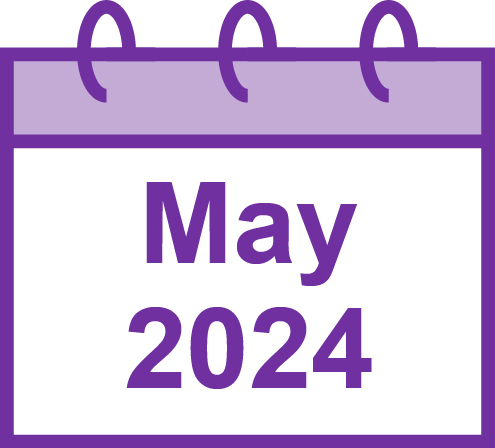 A calendar icon saying May 2024.