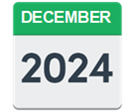 A calendar that says 'December 2024'