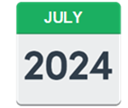 A calendar that says, 'July 2024'.