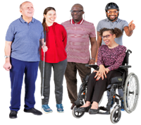 A group of people with disabilities