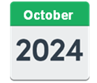 A calendar that says, 'October 2024'.