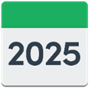 A calendar that says 2025.