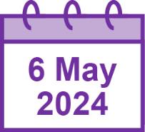 A calendar that says '6 May 2024' on it.