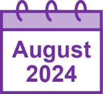 A calendar that says 'August 2024' on it.