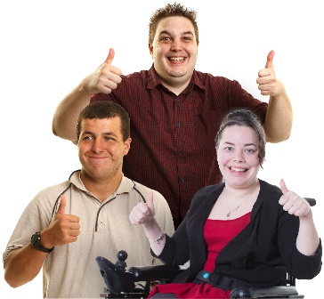 3 people with their thumbs up.