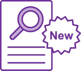 A research document with a badge on it that says 'New'.