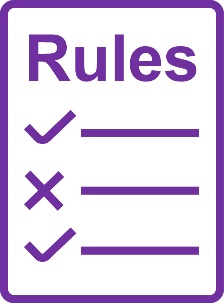  A document that says 'Rules'.