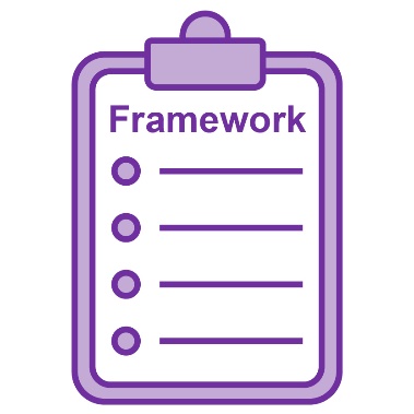 A document that says 'Framework'.