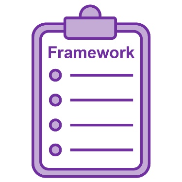 A document that says 'Framework'.