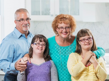 A family of 2 parents and their 2 children.