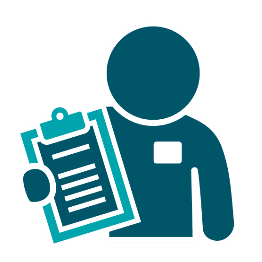 A provider holding a document.