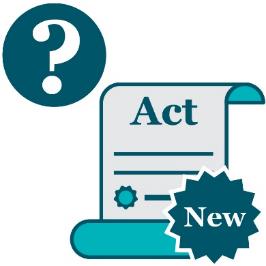 An icon of the new act with a question mark above.