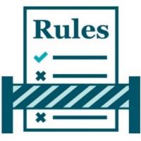 An icon of some Rules behind a barrier.