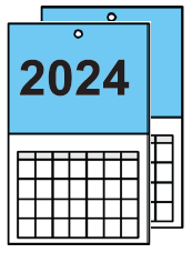 Calendars marked with 2024.